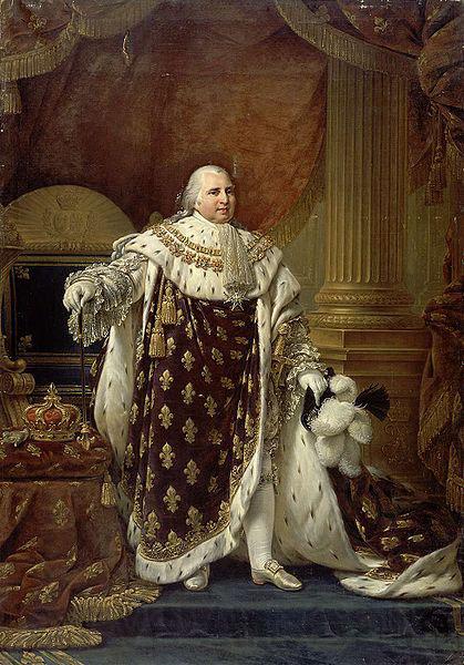 Baron Antoine-Jean Gros Portrait of Louis XVIII in his coronation robes Norge oil painting art